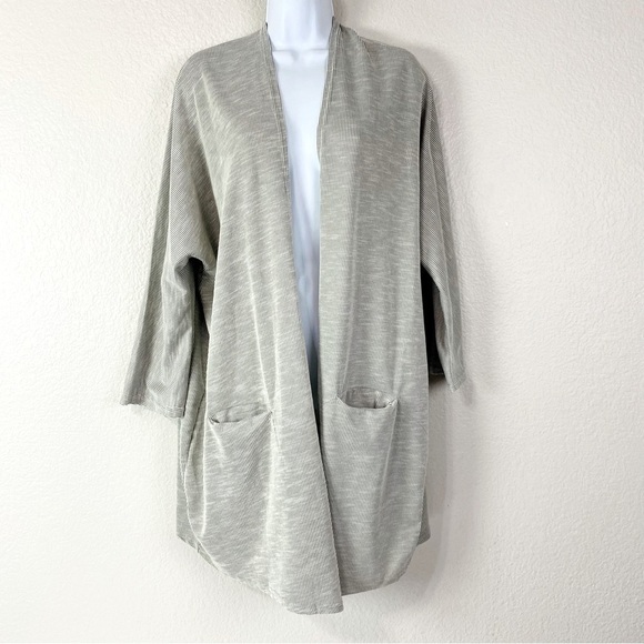 Donni Sandwash Ribbed Long Line Cardigan OS - Picture 2 of 12
